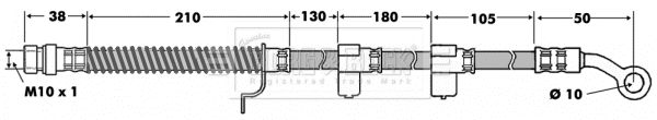 BORG & BECK Тормозной шланг BBH7456